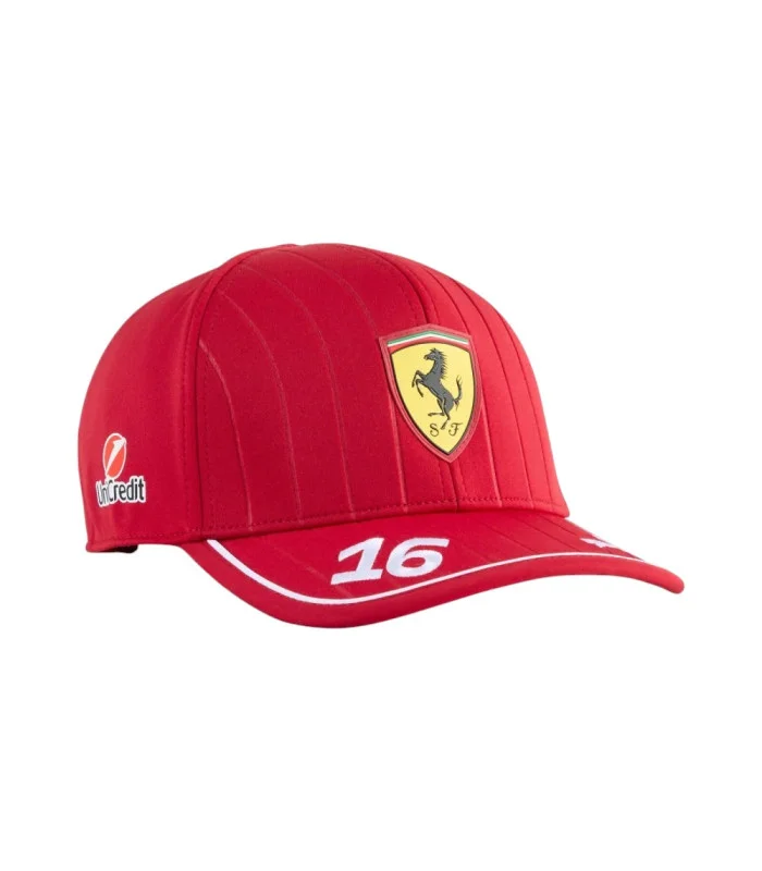 Casquette rouge Scuderia Ferrari F1, Charles Leclerc – Rouge brulé, Adulte