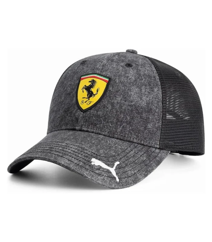 Casquette Trucker PUMA Scuderia Ferrari F1 noire pour adulte