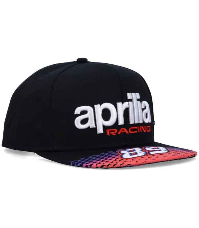 Casquette visière plate Jorge Martin 89 Aprilia Moto GP Officiel Adulte Taille Unique Noir
