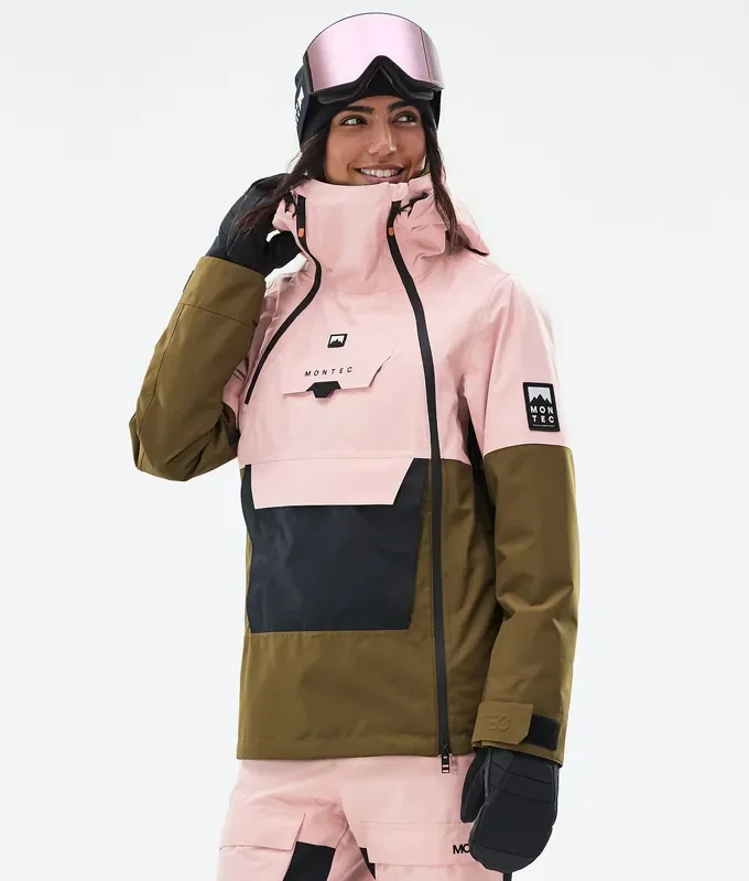 Certifié Montec Doom W Veste Snowboard Femme Soft Pink/Black/Fatigue