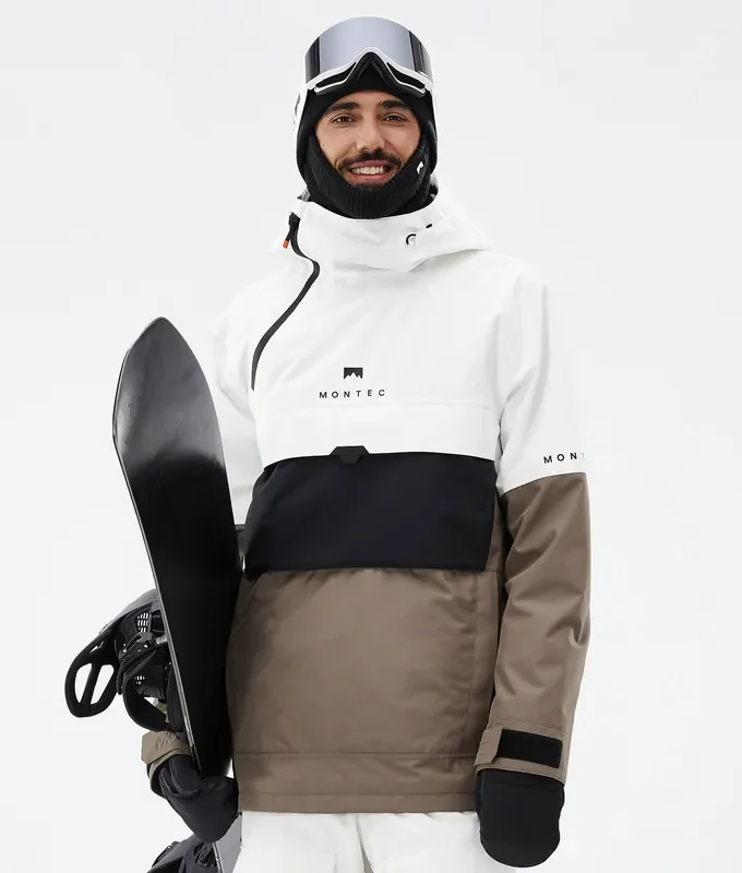 Certifié Montec Dune Veste Snowboard Homme Old White/Black/Walnut