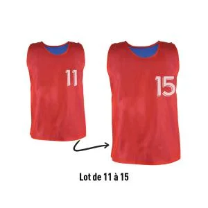 Chasubles réversibles numérotées (N° 11 à 15) (x5)