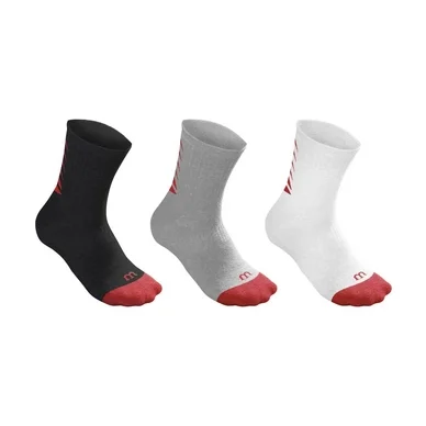Chaussette de Tennis Wilson Enfant Core Crew Sock Blanc Gris Noir (3 Paires)