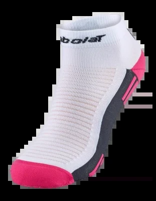 Chaussettes de Padel Babolat Unisex Padel Quarter Socks White Roseberry