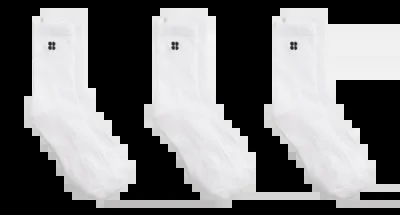 Chaussettes Sweaty Betty Femme Essentiels Crew Blanc (lot de 3)