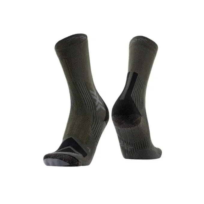 Chaussettes X-SOCKS® HIKE EXPERT SILVER CREW – Dark Sage / Black Commander Vite