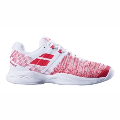 Chaussure de Tennis Babolat Women Propulse Blast Indoor White Hibiscus