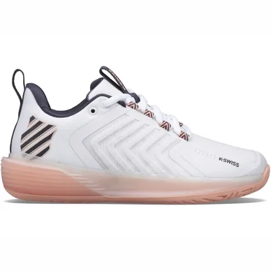 Chaussure de Tennis K Swiss Ultrashot 3 White Peach Nectar Graystone