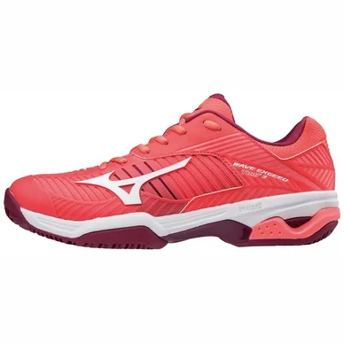 Chaussure de Tennis Mizuno Women Wave Exceed Tour 3 CC Fiery Coral