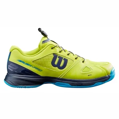 Chaussure de Tennis Wilson Junior Rush Pro QL Lime Pop Navy Blazer Barrier Reef