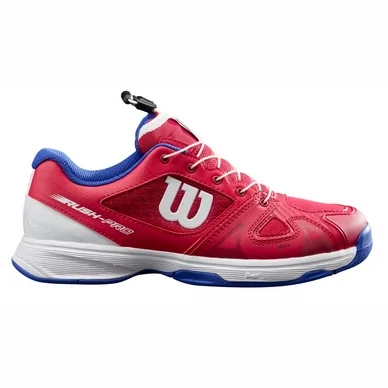 Chaussure de Tennis Wilson Junior Rush Pro QL Sangria White Clematis Blue