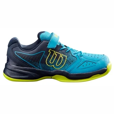 Chaussure de Tennis Wilson Kids Kaos Barrier Reef Navy Blazer Lime Pop