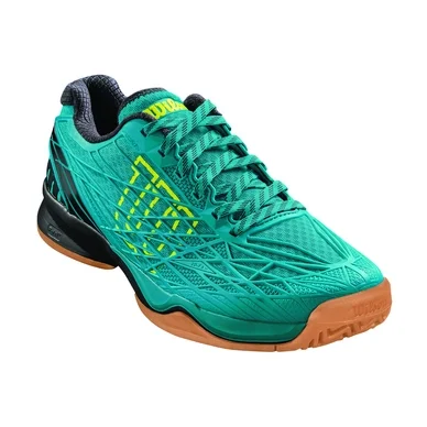 Chaussure de Tennis Wilson Men Kaos Indoor Enamel Blue Black Safety Yellow