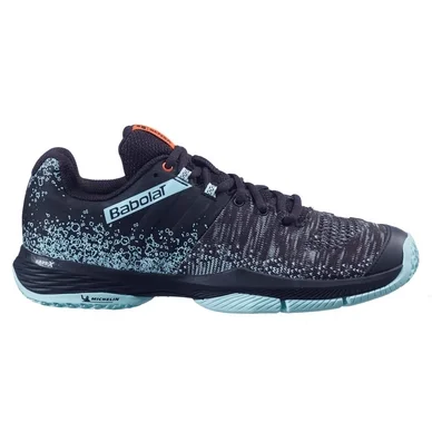 Chaussures de Padel Babolat Women Sensa Black Tanager Turquoise