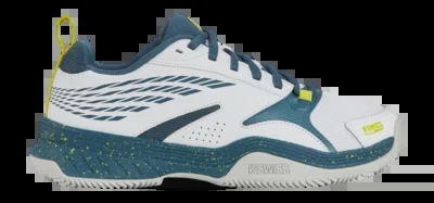 Chaussures de Padel K-Swiss Homme Speedex HB Padel White Indian Teal Evening Primrose