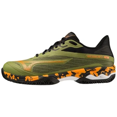 Chaussures de Padel Mizuno Homme Wave Exceed Light 2 Calliste Green Vibrant Orange Black