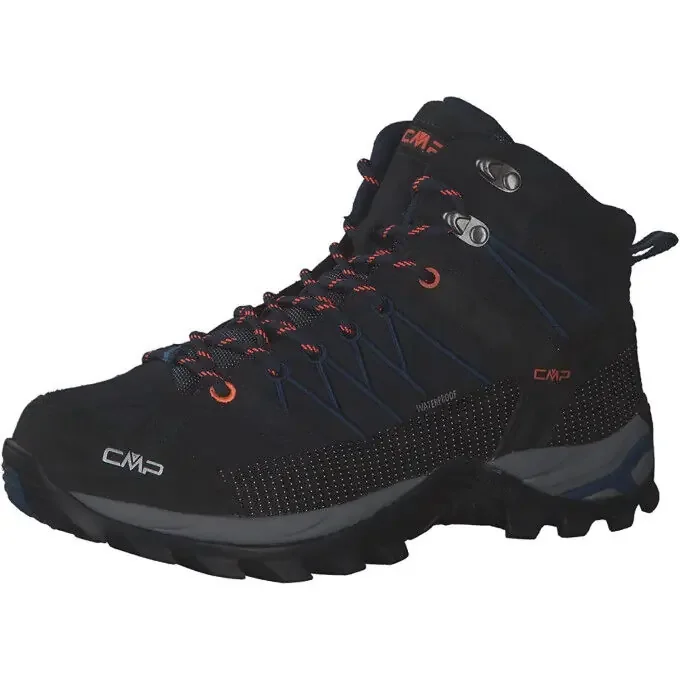 Chaussures de randonnée Cmp RIGEL MID TREKKING SHOE WP Blue Flash Orange Super Prix