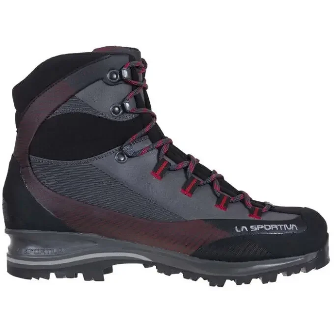 Chaussures de randonnée La Sportiva TRANGO TRK LEATHER GTX Carbon/Chili Achat Immédiat
