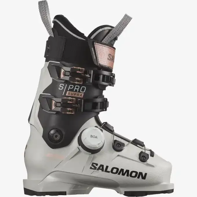 Chaussures de ski Salomon S/PRO SUPRA BOA METAL 105W Gray Aurora/Black/Pink Gold Petit Prix