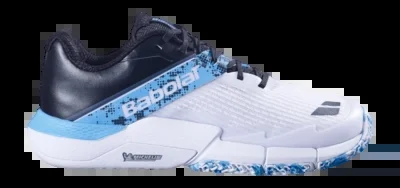 Chaussures de Tennis Babolat Homme Movea Blanc Cyan Blue