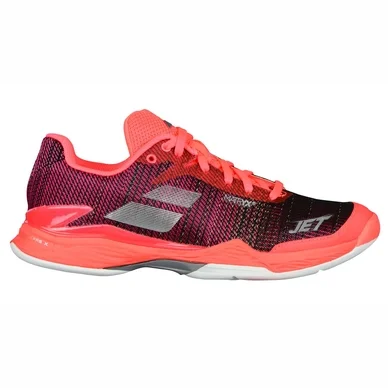 Chaussures de tennis Babolat Jet Mach II Clay Women Fluo Pink Silver Fandango