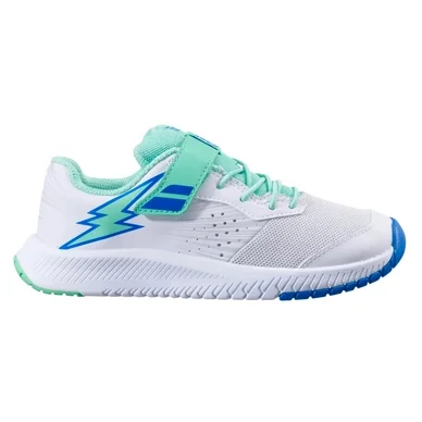 Chaussures de Tennis Babolat Kids Pulsion AC Kid White Biscay Green