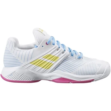 Chaussures de Tennis Babolat Women Propulse Fury AC White Sulphur Spring