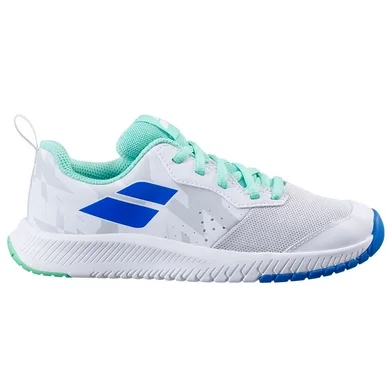 Chaussures de Tennis Babolat Youth Pulsion AC White Biscay Green