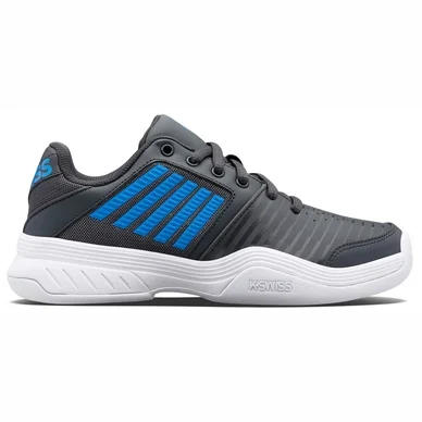 Chaussures de Tennis K Swiss Junior Court Express Carpet Darkshadow White Swedisch Blue