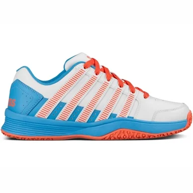 Chaussures de Tennis K Swiss Junior Court Impact LTR Omni White Blue Coral