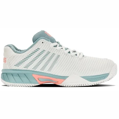 Chaussures de Tennis K Swiss Kids Hypercourt Express 2 HB Blanc Nile Desert Flower