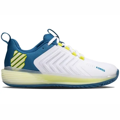 Chaussures de Tennis K Swiss Men Ultrashot 3 Brilliant White Celestial Evening Primrose