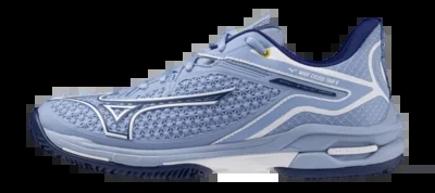 Chaussures de Tennis Mizuno Femme Wave Exceed Tour 6 CC Bel Air Bleu Bellwether Bleu Blanc