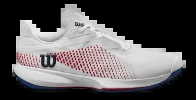 Chaussures de Tennis Wilson Femme Kaos Swift 1.5 Clay White Deja Vu Blue Wilson Red