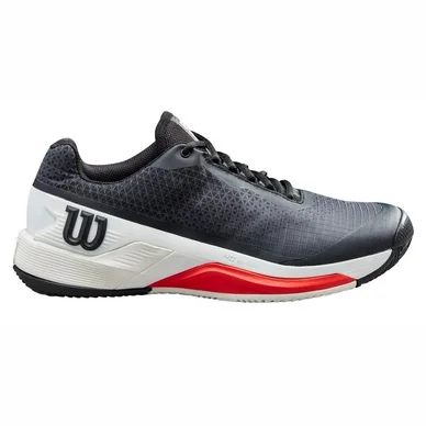 Chaussures de Tennis Wilson Men Rush Pro 4.0 Clay Black White Poppy