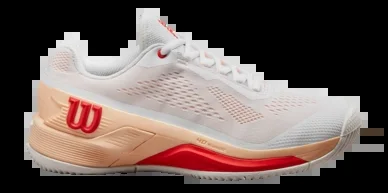 Chaussures de Tennis Wilson Women Rush Pro 4.0 White Peach Parfait Infrared