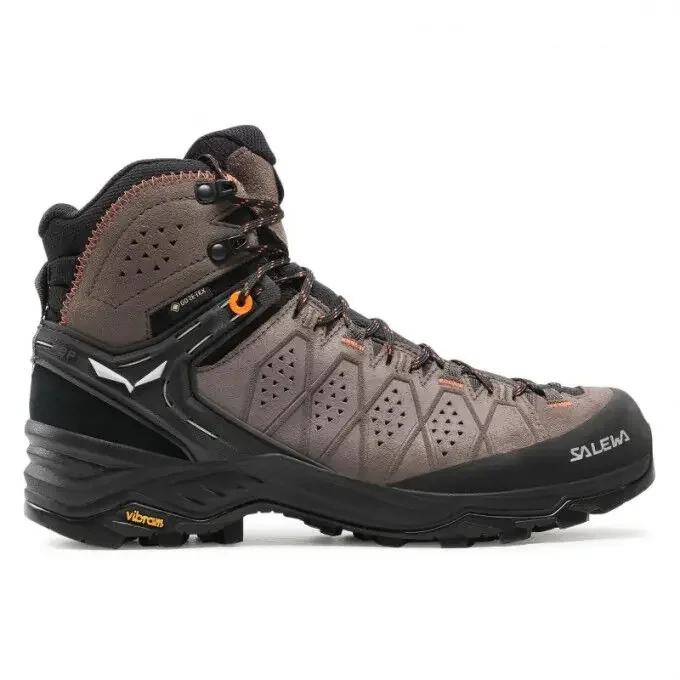 Chaussures de trekking Salewa MS ALP TRAINER 2 MID GTX Wallnut/Fluo orange Commande En Gros