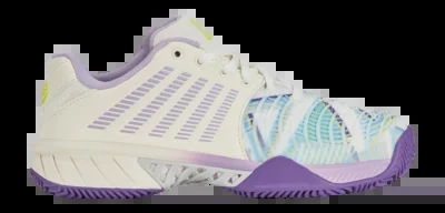 Chaussures Tennis K-Swiss Women Express Light 3 HB Padel Snow White Purple Heart Evening Primrose