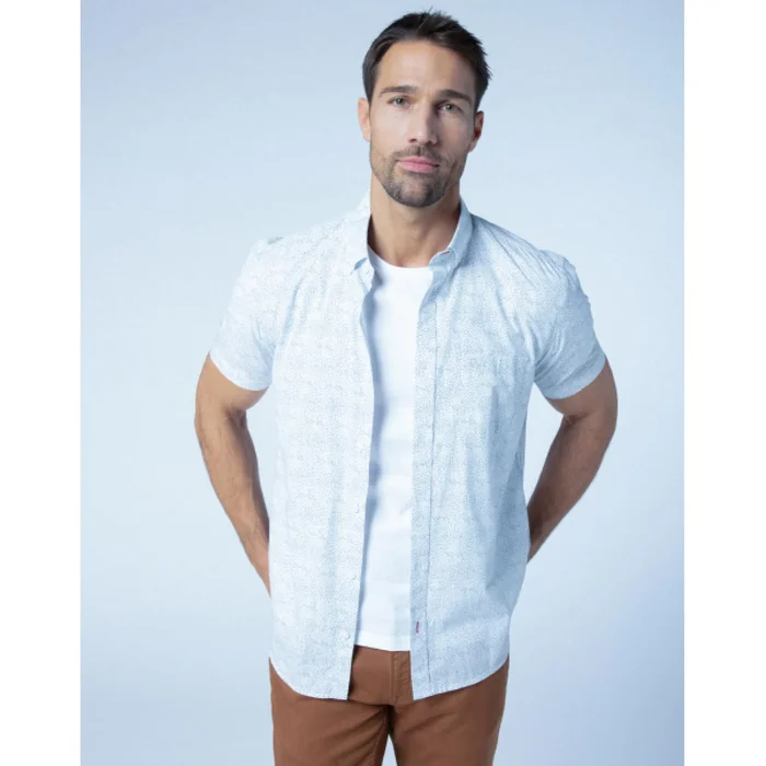 Chemise manches courtes imprimée Serge Blanco
