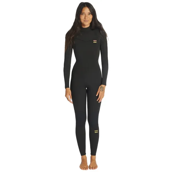 Combinaison femme billabong synergy backzip 5 4mm noir Haute Qualité