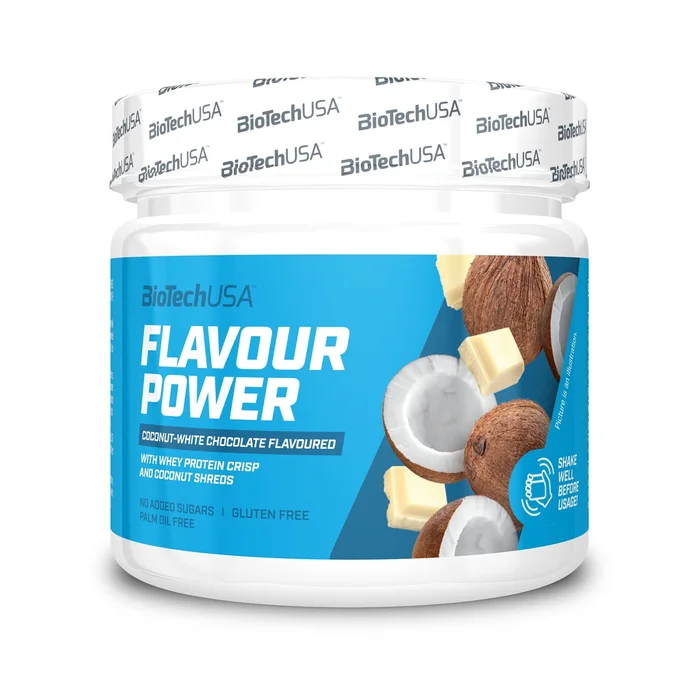 Complément alimentaire Noix de coco chocolat blanc Biotech USA Flavour Power [Taille 160 g]
