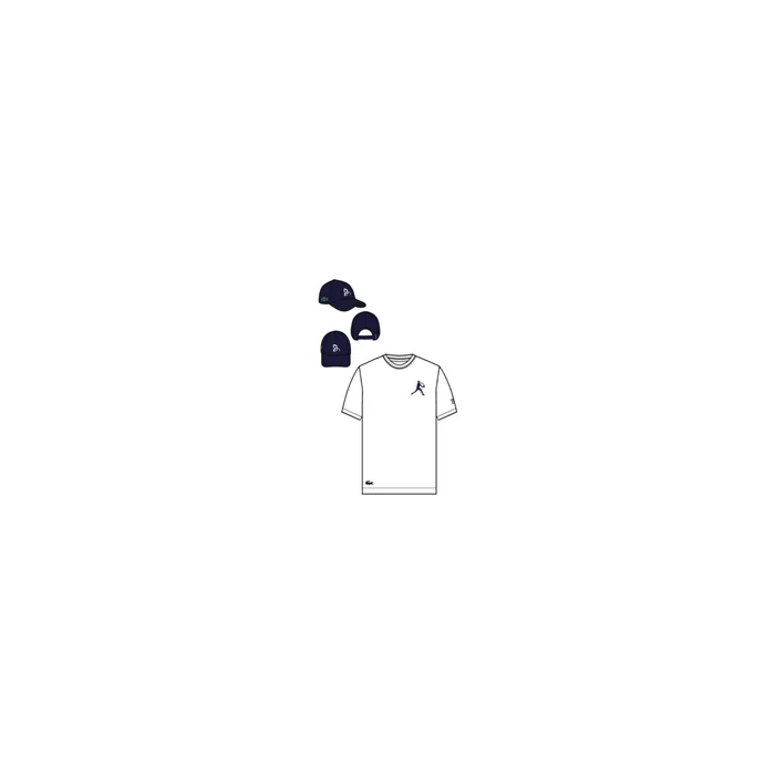 Conjunto de camiseta y gorra Lacoste Men’s Navy White