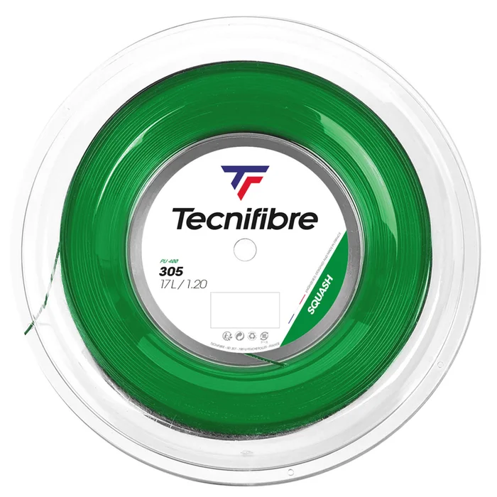 Cordaje de squash Tecnifibre 305 Verde 120 Bobina de 200 m