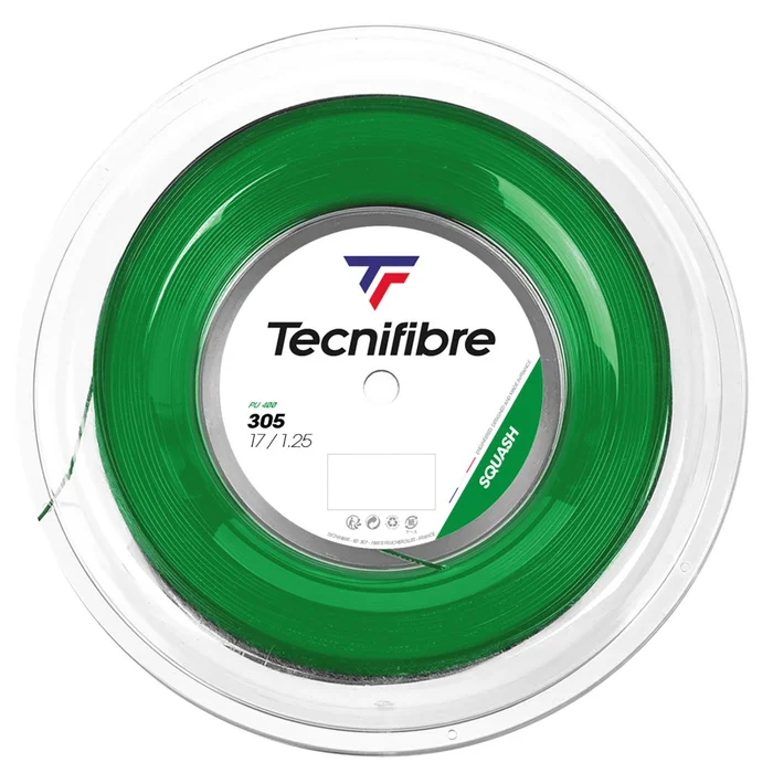 Cordaje de squash Tecnifibre 305 Verde 125 Bobina de 200 m