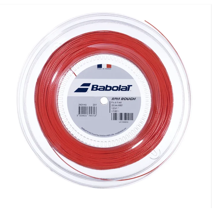 Cordaje de tenis Babolat RPM Rough Red 130 Bobina de 200m