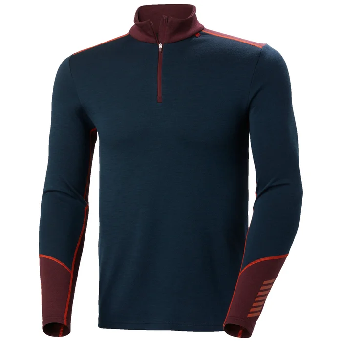 Couche de base mu00e9rinos 1/2 zip Helly Hansen Lifa Midweight [Taille S]