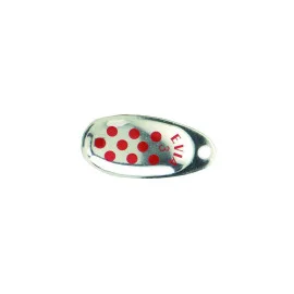 Cucharillas Dotty con anzuelo simple Plata-Rojo (6 Uds)