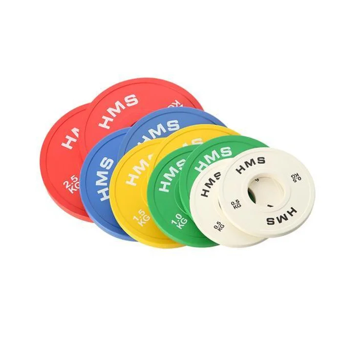 Disque de musculation HMS CBRS [Taille 1,2×13,5 cm/1,4X16 cm/1,8 x17,5 cm/1,9×19 cm/1,9×21 cm]