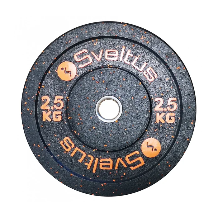 Disque de musculation olympique bumper Sveltus 2,5 kg [Taille Ø35,5 cm / 2,5 kg]