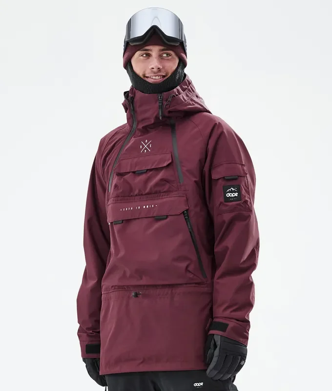 Dope Akin Veste Snowboard Homme Burgundy Certifié